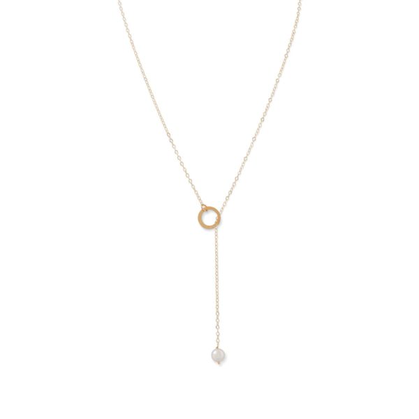14 Karat Gold Lariat Necklace