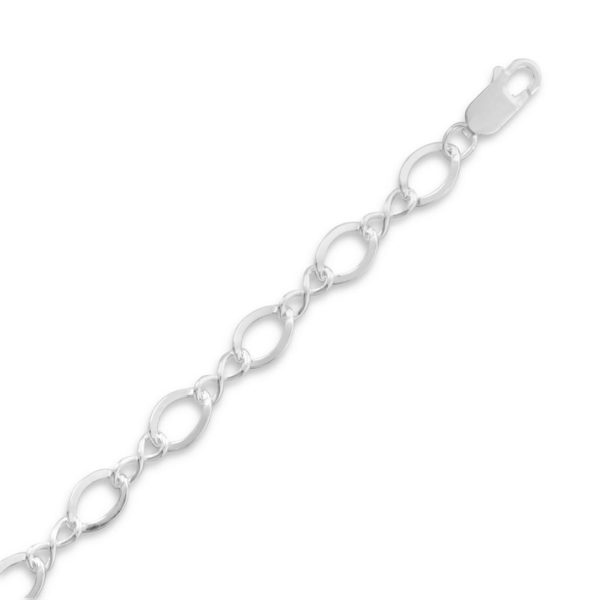 7 Polished Figure 8 Charm Bracelet