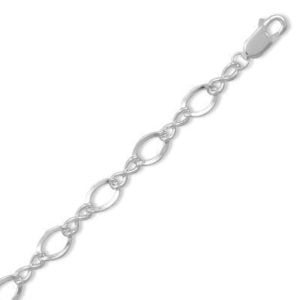 8 Polished Figure 8 Charm Bracelet