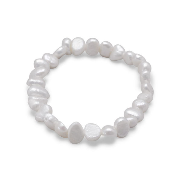 White Pearl Stretch Bracelet