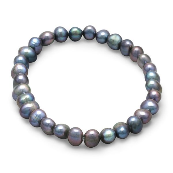 Peacock Pearl Stretch Bracelet