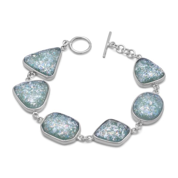 7 Roman Glass Toggle Bracelet