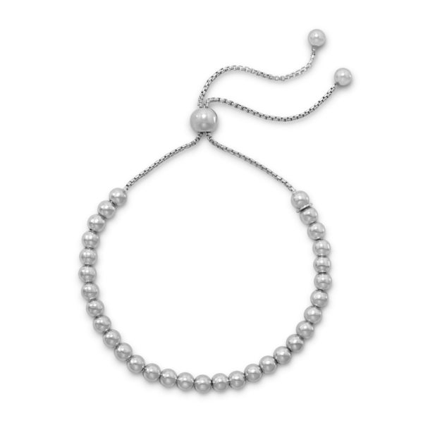 Rhodium Plated Bolo Bracelet