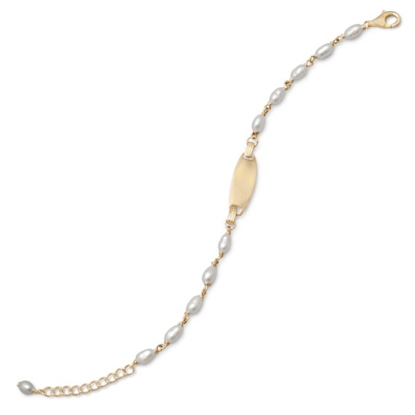 14 Karat Gold Plated Pearl Bracelet