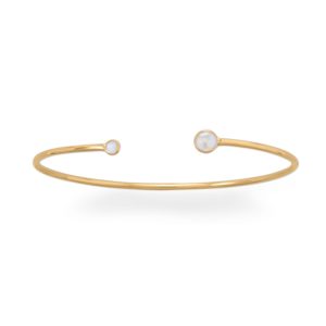 Rainbow Moonstone Cuff Bracelet