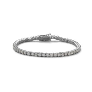 Rhodium Plated CZ Tennis Bracelet