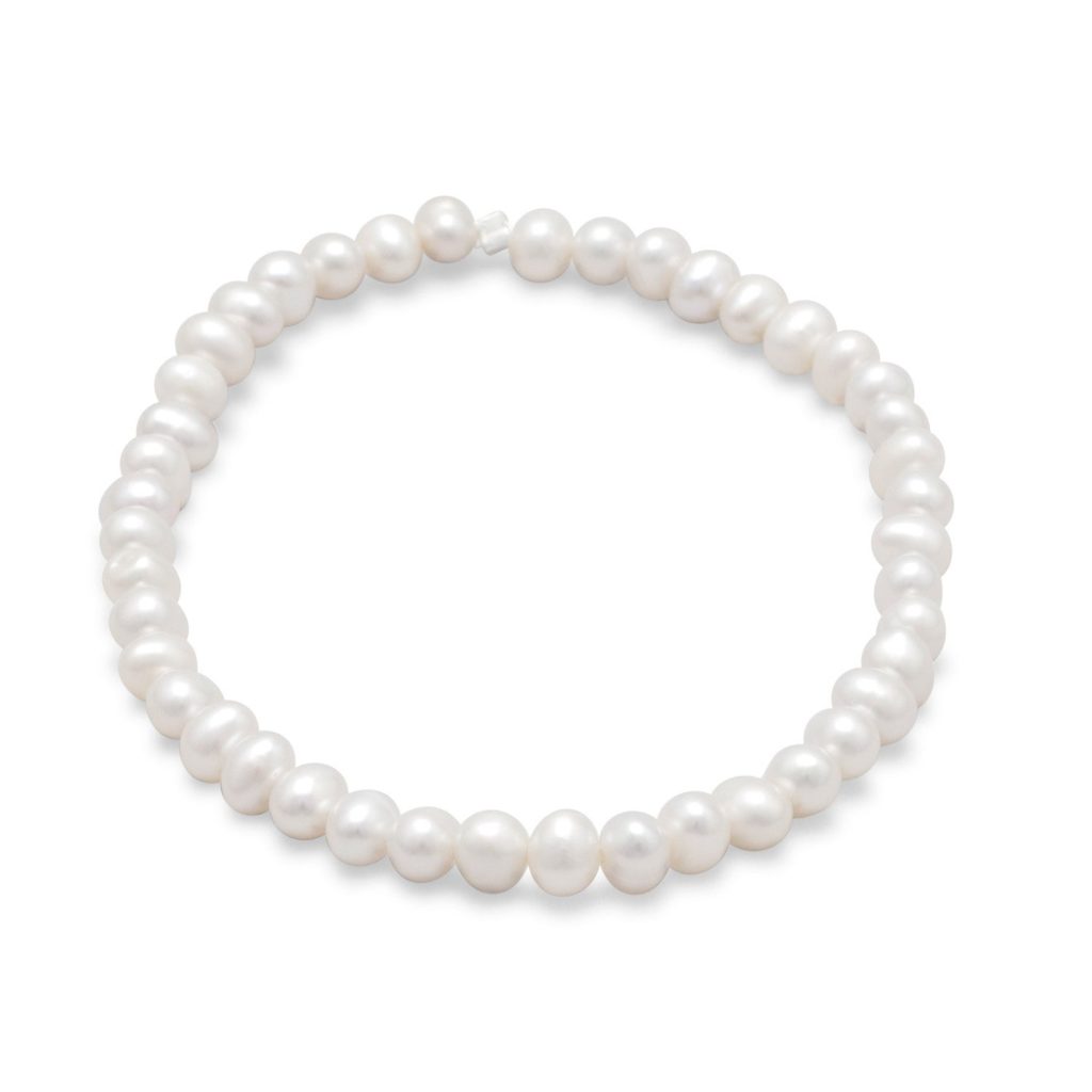 White Cultured Freshwater Pearl Bracelet