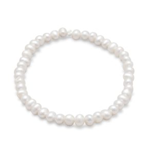 White Cultured Freshwater Pearl Bracelet