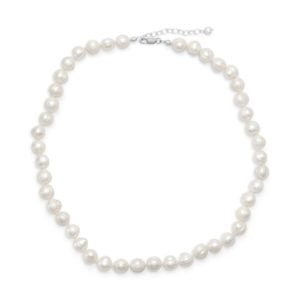 18" White Freshwater Pearl Necklace