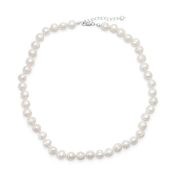 18" White Freshwater Pearl Necklace