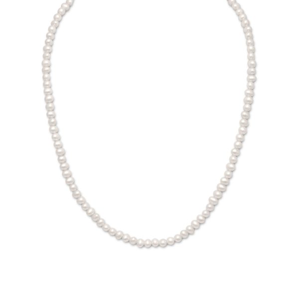 15+2 Extension White Cultured Freshwater Pearl Necklace