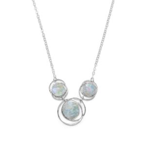 17 Abstract Circle Roman Glass Necklace