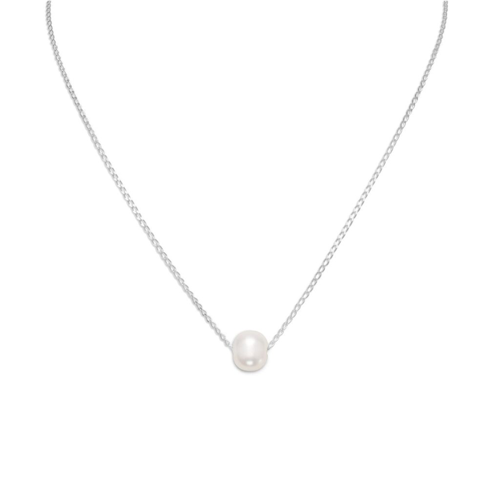 Floating Cultured Pearl Necklace