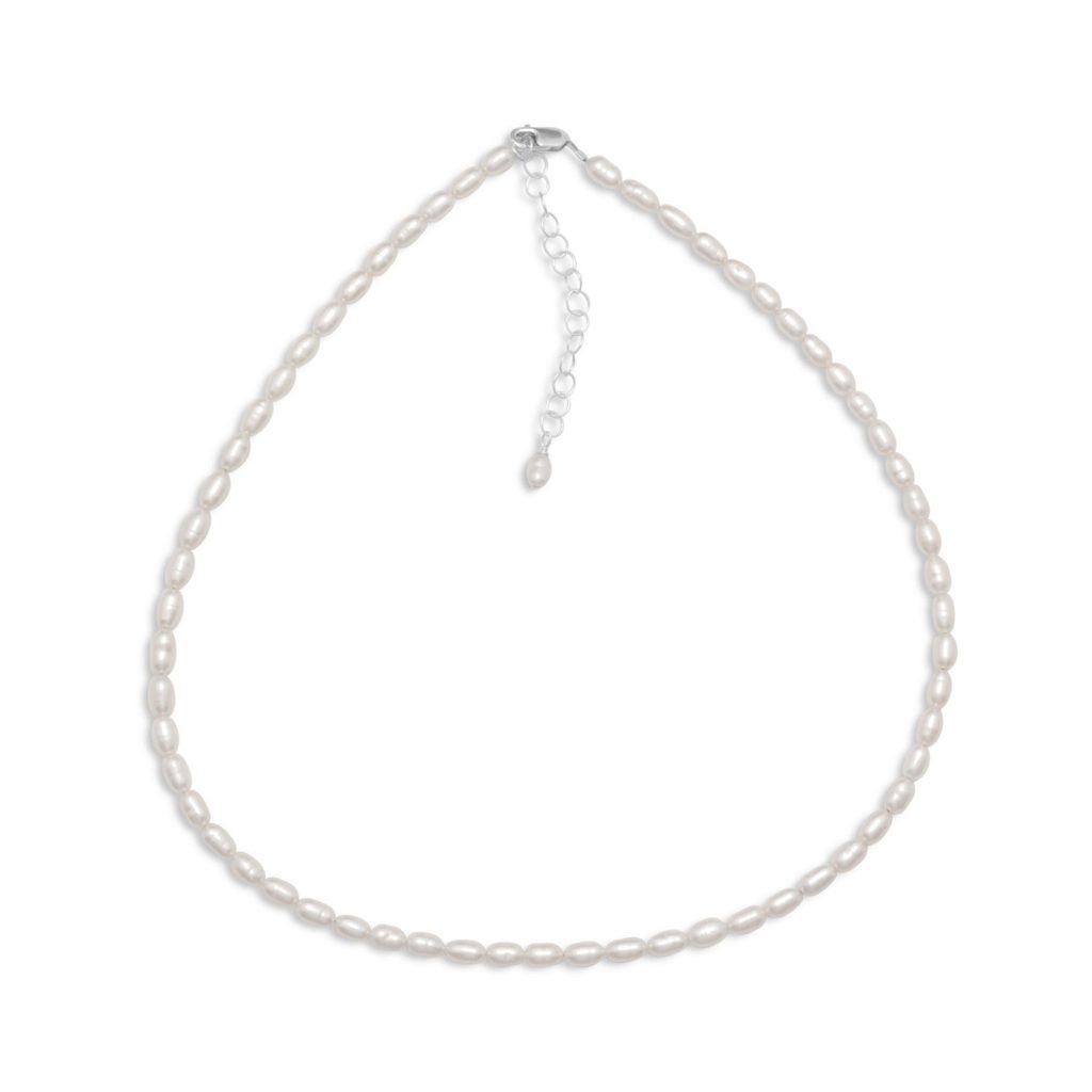 Sterling Silver Pearl Necklace