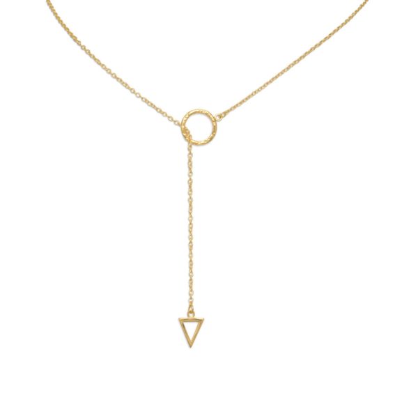 24 14 Karat Gold Plated Multishape Lariat Necklace