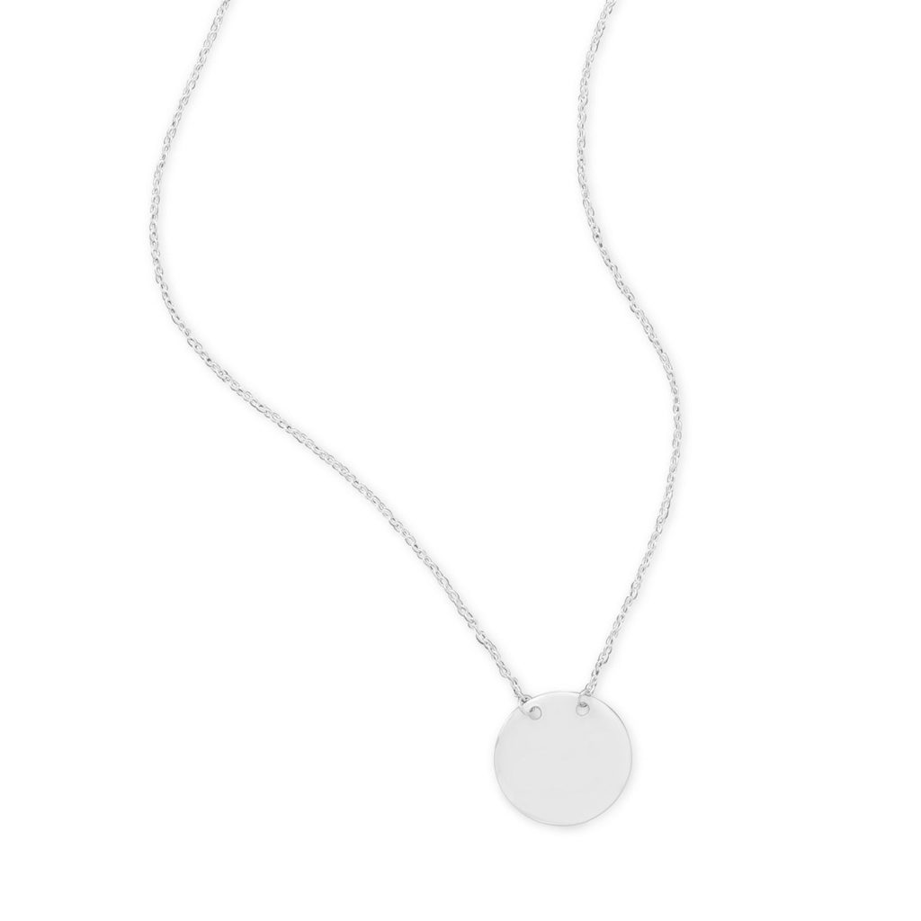 Engravable Disk Necklace