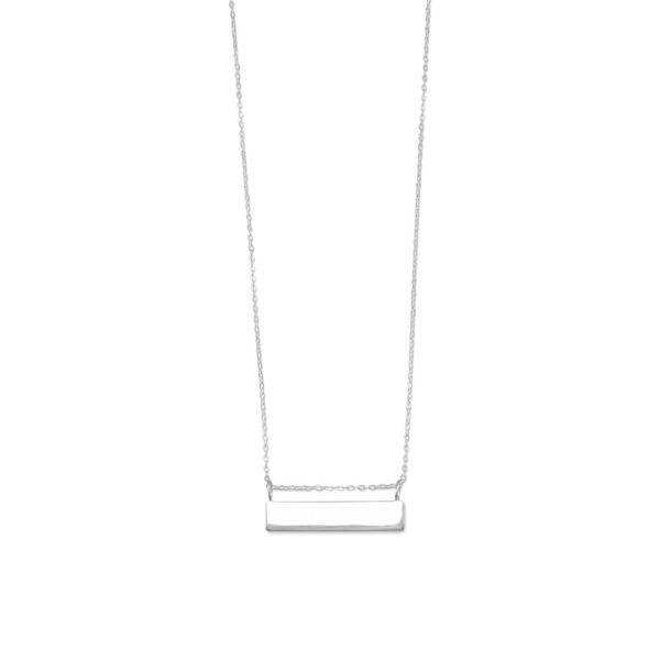 16 + 2 Engravable Bar Nameplate Necklace