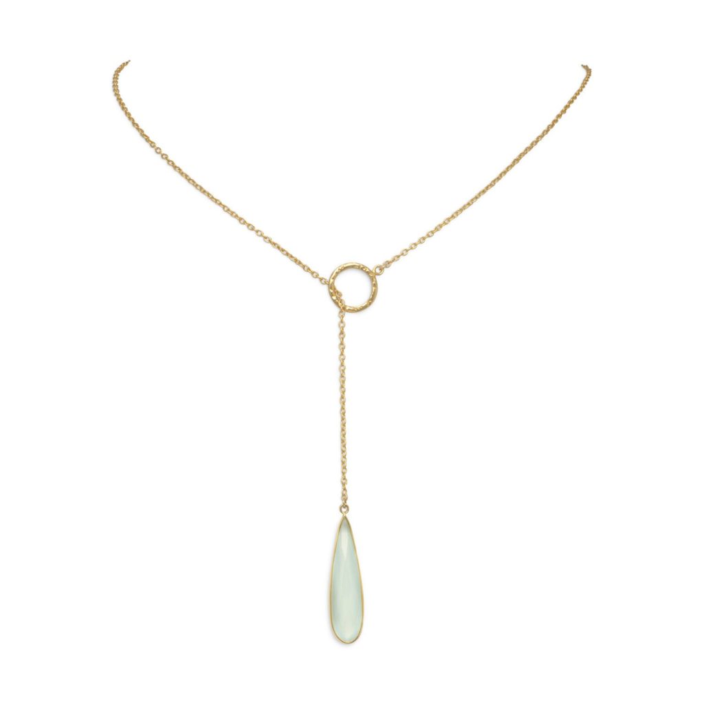 14 Karat Gold Plated Lariat Necklace