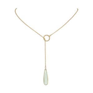 14 Karat Gold Plated Lariat Necklace