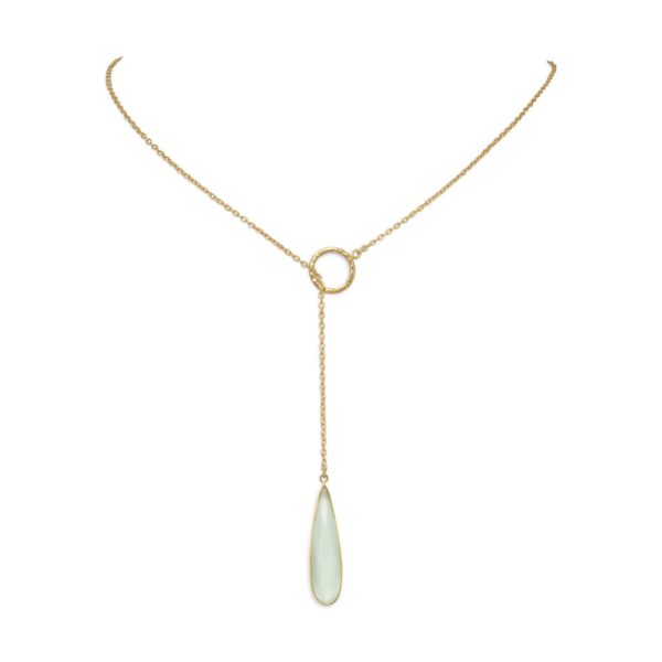 14 Karat Gold Plated Lariat Necklace
