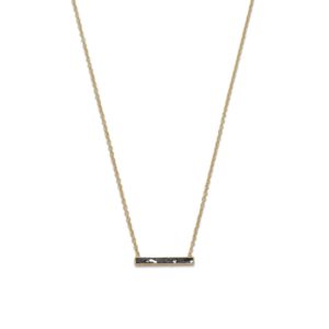 14 Karat Gold Plated Diamond Chip Necklace