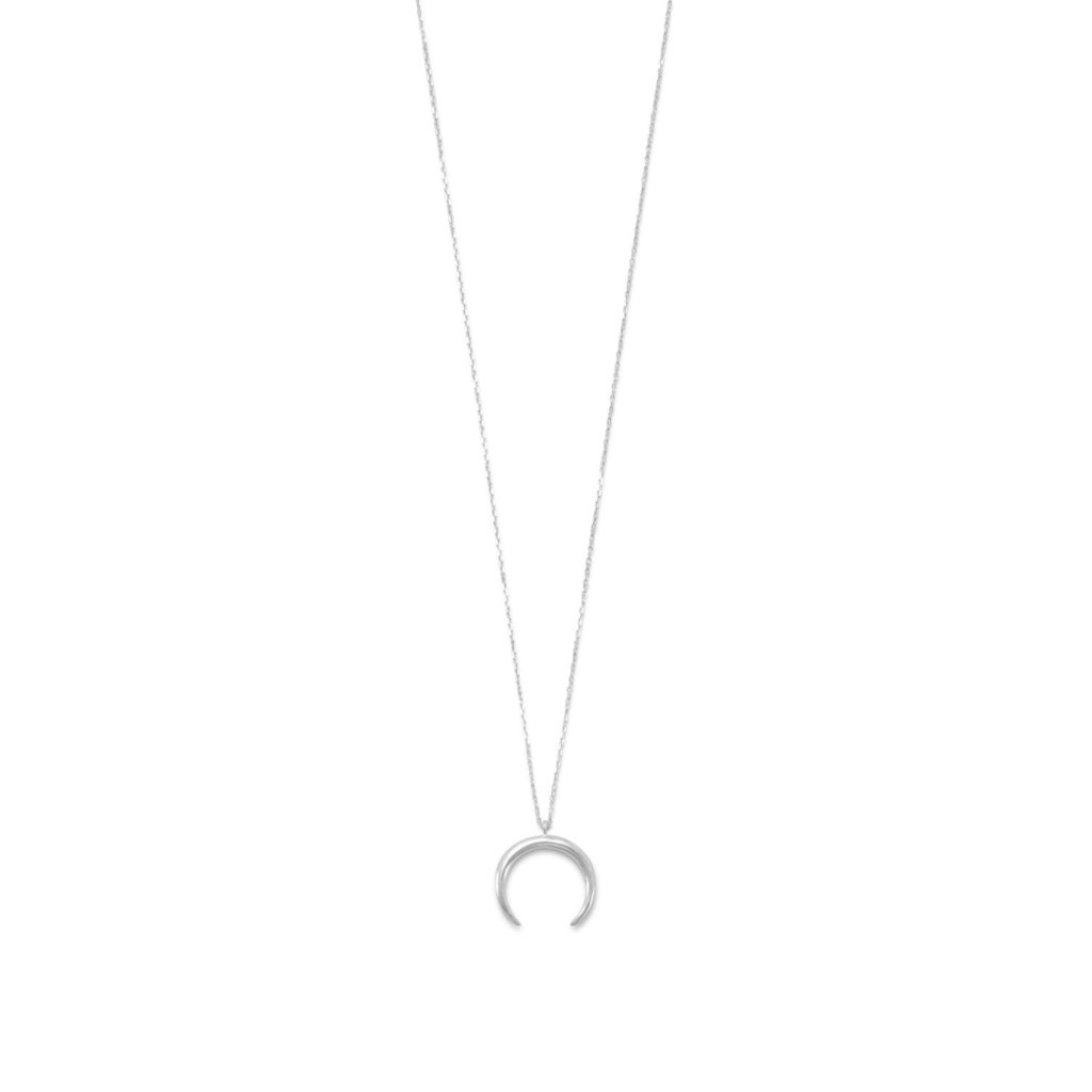 Sterling Silver Crescent Necklace