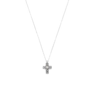 Reversible Cross Pearl Necklace