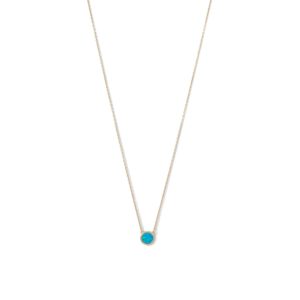 14 Karat Gold Plated Synthetic Opal Necklace
