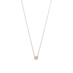 Mini Synthetic White Opal Necklace