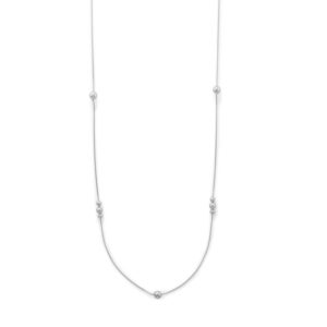 34 Snake Chain with Beads Necklace