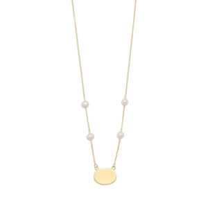 Gold Plated Freshwater Pearl Necklace