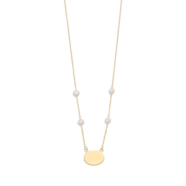 Gold Plated Freshwater Pearl Necklace