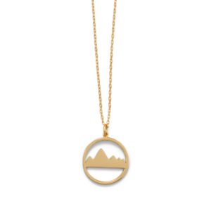 Peak of Fashion! 16 + 2 Gold Plated Mountain Range Necklace
