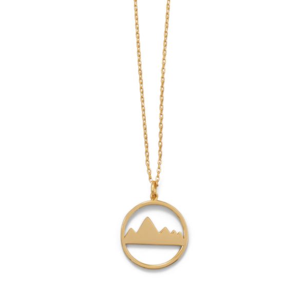 Peak of Fashion! 16 + 2 Gold Plated Mountain Range Necklace