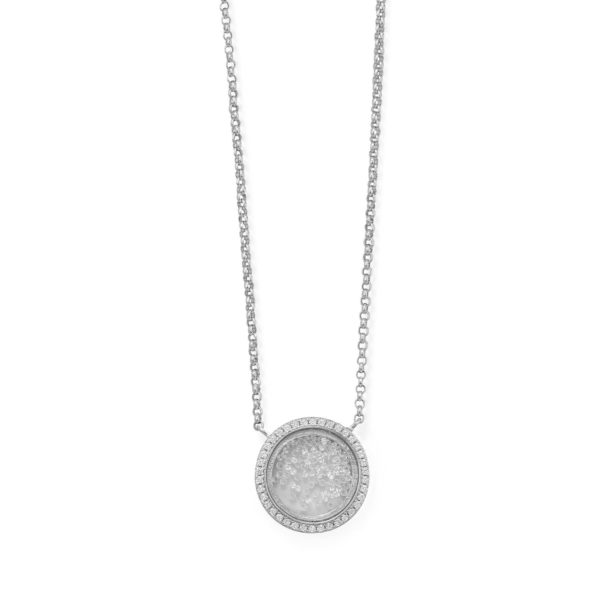 16+1+1 Rhodium Plated Dancing CZs NK
