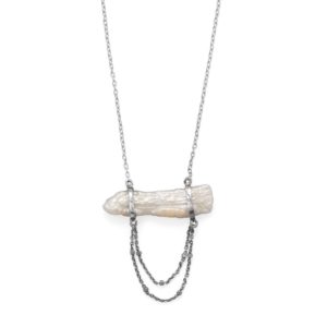 16+2 Cultured Freshwater Pearl Two Chain Drop Necklace
