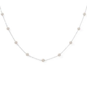 Sterling Silver Pearl Necklace