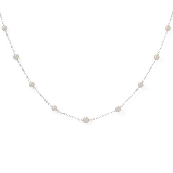 Sterling Silver Pearl Necklace