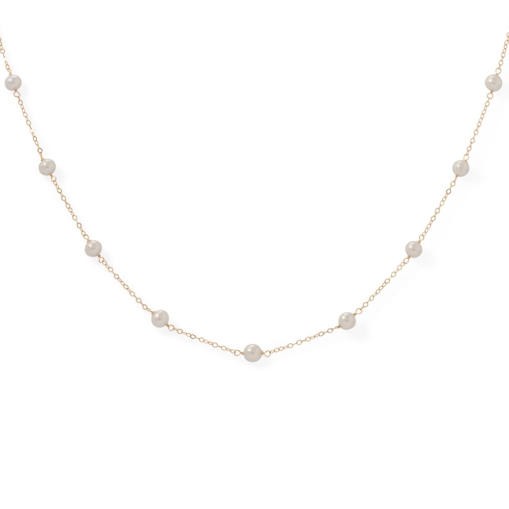Gold Filled Pearl Necklace