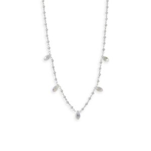 16+2 Swarovski Crystal and Cultured Freshwater Pearl Necklace