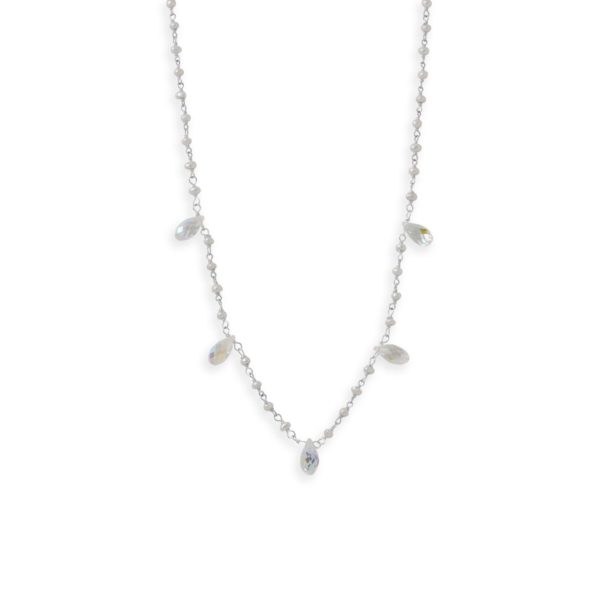16+2 Swarovski Crystal and Cultured Freshwater Pearl Necklace