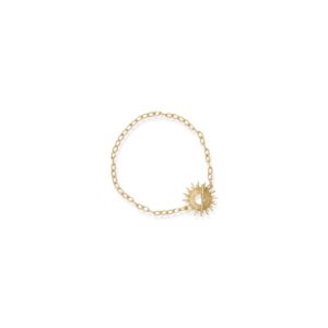 Shine On! 7.5 14 Karat Gold Plated Sunburst Toggle Bracelet