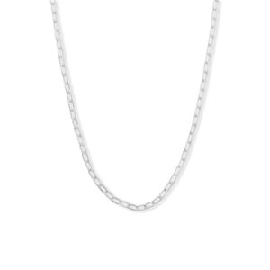 18 Smooth and Textured Link Necklace