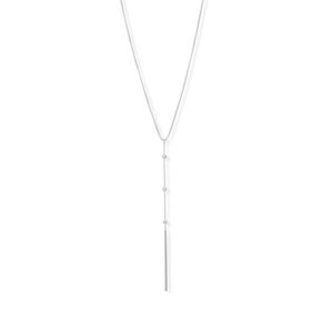 16 + 2 Beaded Bar Drop Necklace