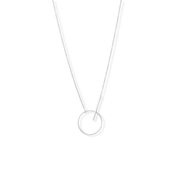 16 + 2 Circle with Bar Necklace