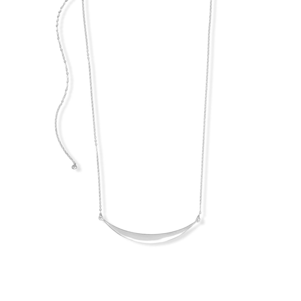 19.5 Adjustable Crescent Necklace