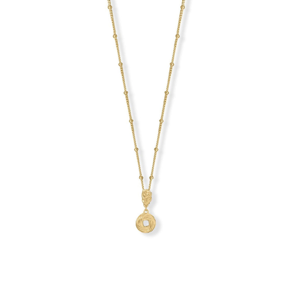 16 + 2 14 Karat Gold Plated Love Knot Necklace
