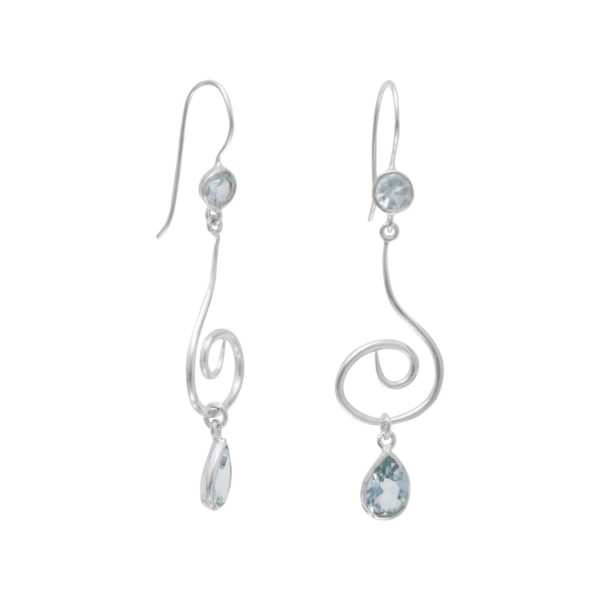 Sterling Silver Blue Topaz Earrings
