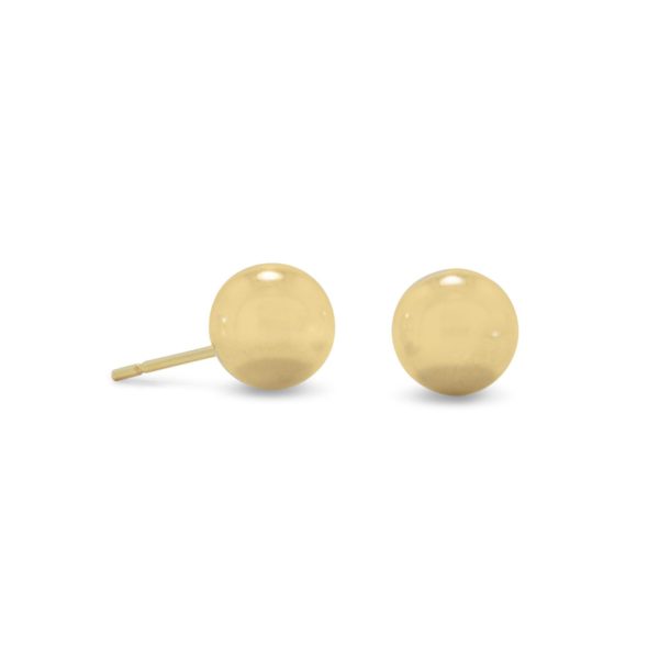 8mm Ball Stud Earrings
