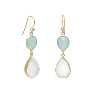 Green Chalcedony Earrings